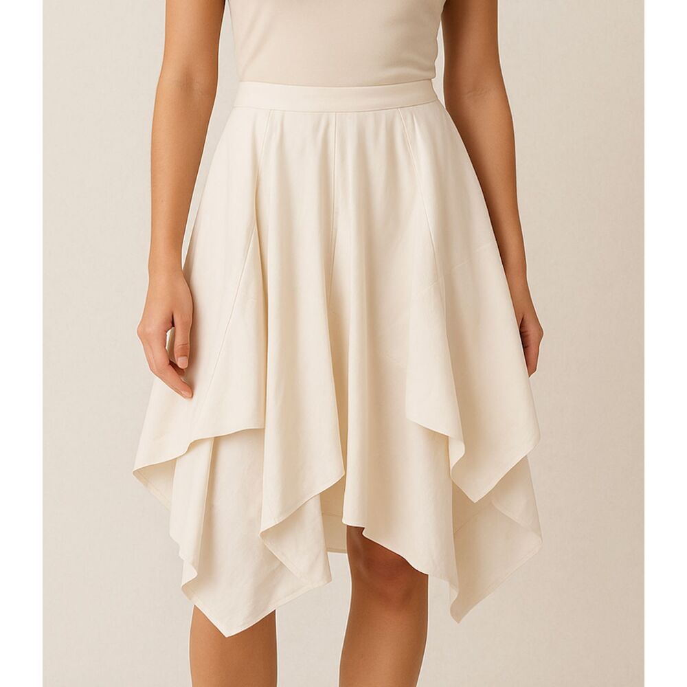 JASON WU GREY Draped Satin-Like Mini Skirt Sz 4